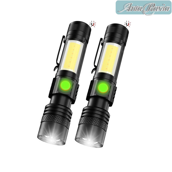 Anta Raxia Rechargeable Flashlight, LED Flashlight 2 Pack